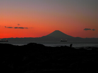 磯釣りの風景(千葉県館山)