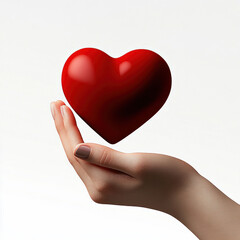 Hand Holding a Red Heart