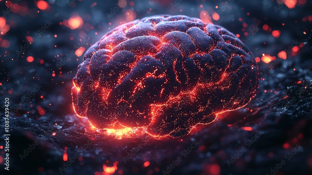 Poster intricate ai-driven brain system concept