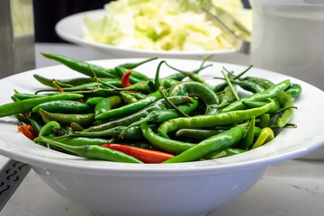 Green Cayenne Pepper Close-Up