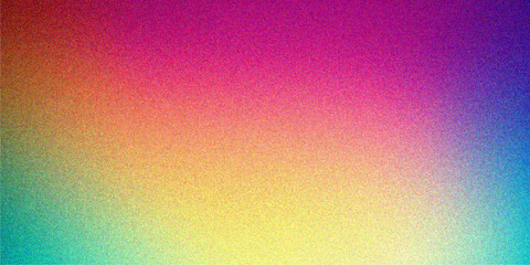 Colorful Gradient Background with Noise Texture Effects. glowing Vibrant grainy gradient background, colorful noise texture, retro banner poster cover backdrop header design.	