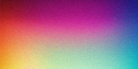 Colorful Gradient Background with Noise Texture Effects. glowing Vibrant grainy gradient background, colorful noise texture, retro banner poster cover backdrop header design.	