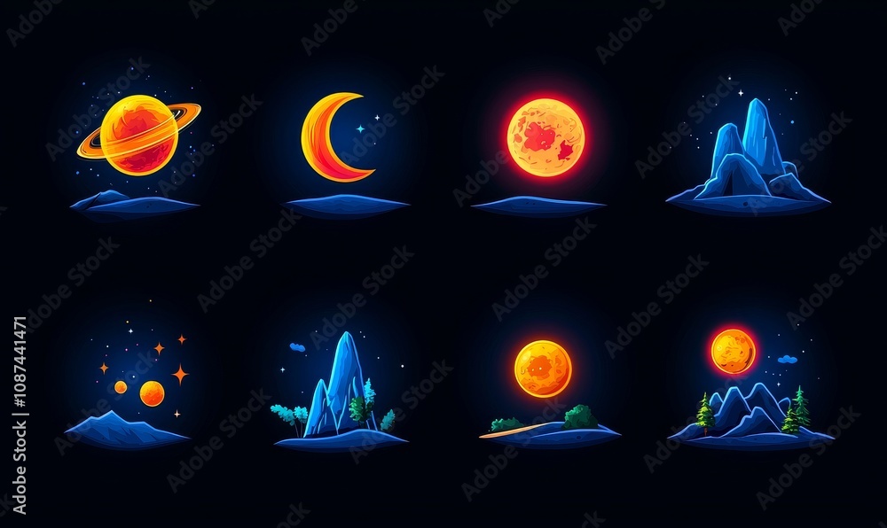 Poster this design shows a solar eclipse set isolated on a transparent background with clouds of smoke and 