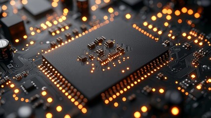 Obraz premium Precision Working with Advanced Electronic Components