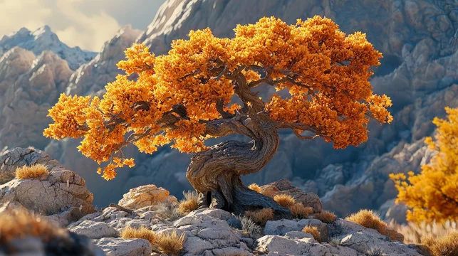 Ziarat Juniper Forest ancient juniper trees in golden sunset light