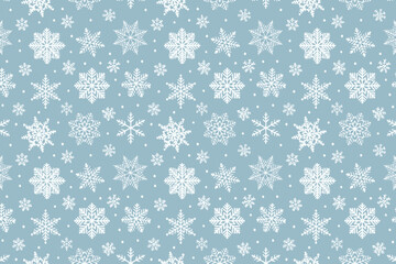 Winter background, snowflakes on a beautiful background