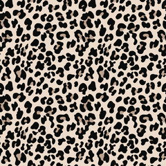 
leopard design vector seamless pattern, stylish background for printing clothes, paper, fabric