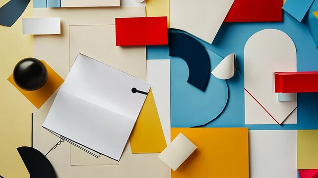 background with paper collage