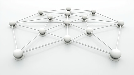 Minimalist network connection points in grid structure, showcasing connectivity