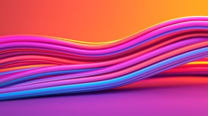 Colorful Fiber Optic Cables in Abstract Wavy Design
