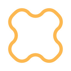Curvy shape outline frame element