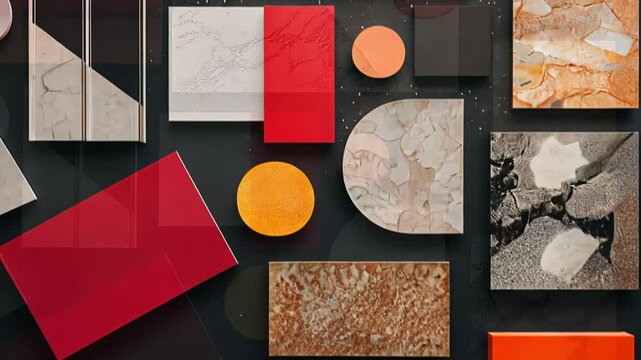 collage background with squares