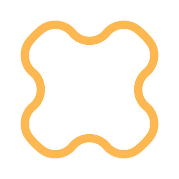 Curvy shape outline frame element