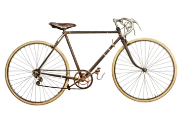 Fototapete Rund Vintage rusted race bike © Martin Bergsma