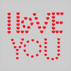 Happy Valentine's Day I Love U Design With Love Shape