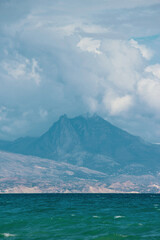 Majestic Peak Amidst Clouds