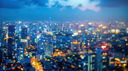 Fototapeta premium cityscape at dusk, ideal for urban-themed designs