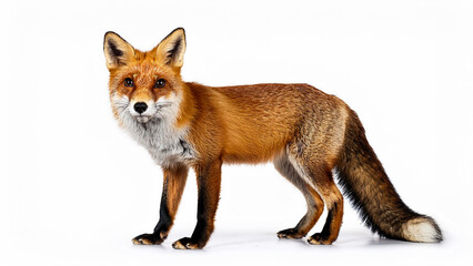 Fototapeta premium Fox on a white background.