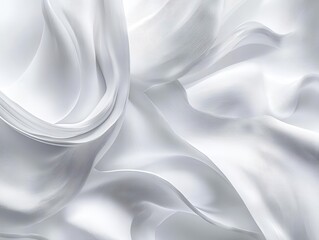 Mockup Modern Visual Advertising Concept, Soft white silk fabric, smooth texture