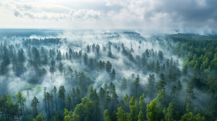 Fototapeta premium Landscape Photography of Mountain and Forest during different weather