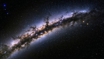 Long, thin line of stars in the sky