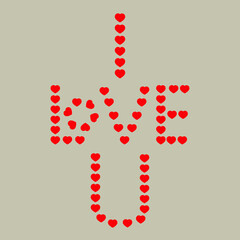 Happy Valentine's Day I Love U Design 