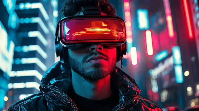 Cyberpunk Film Effect Mockup 4K Video