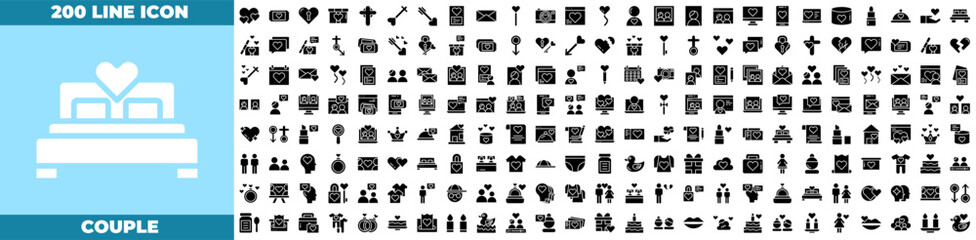 Couple Solid Icon Pack