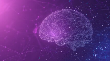 Abstract Digital Brain Representation with Connected Nodes and Lines