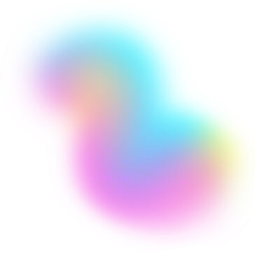 Grainy Gradient Transparent Shape, Sowt Glow Colorful Abstract Trendy Element