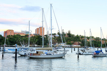  Boats on Brisbane river, Queensland, Australia 