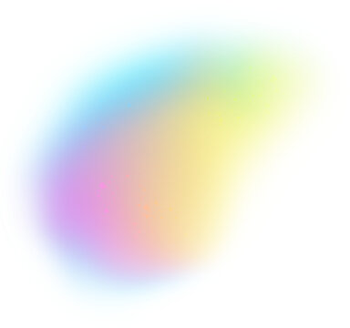 Grainy Gradient Transparent Shape, Sowt Glow Colorful Abstract Trendy Element