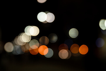 Night city lights blurred, night city background