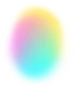 Grainy Gradient Transparent Shape, Sowt Glow Colorful Abstract Trendy Element