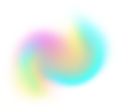 Grainy Gradient Transparent Shape, Sowt Glow Colorful Abstract Trendy Element