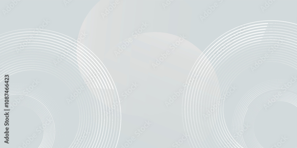 Aufkleber white geometric abstract background overlap layer on bright space with lines effect decoration