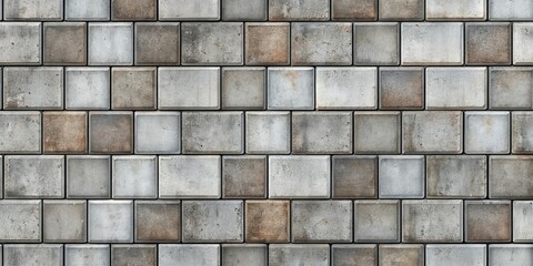 A Close-Up View of a Weathered Concrete Block Wall, Composed of Regularly Arranged, Square-Shaped Blocks with a Subtle Variation in Color and Texture, Creating a Uniform Yet Intriguing Surface