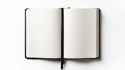 This moleskine notebook mockup features a high-quality black notebook, showcasing both open and closed views side by side.