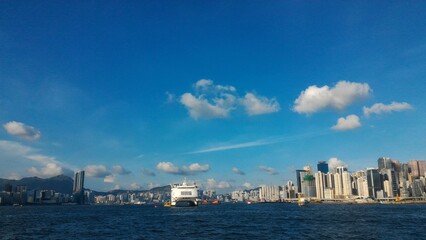 blue sky in the harbor