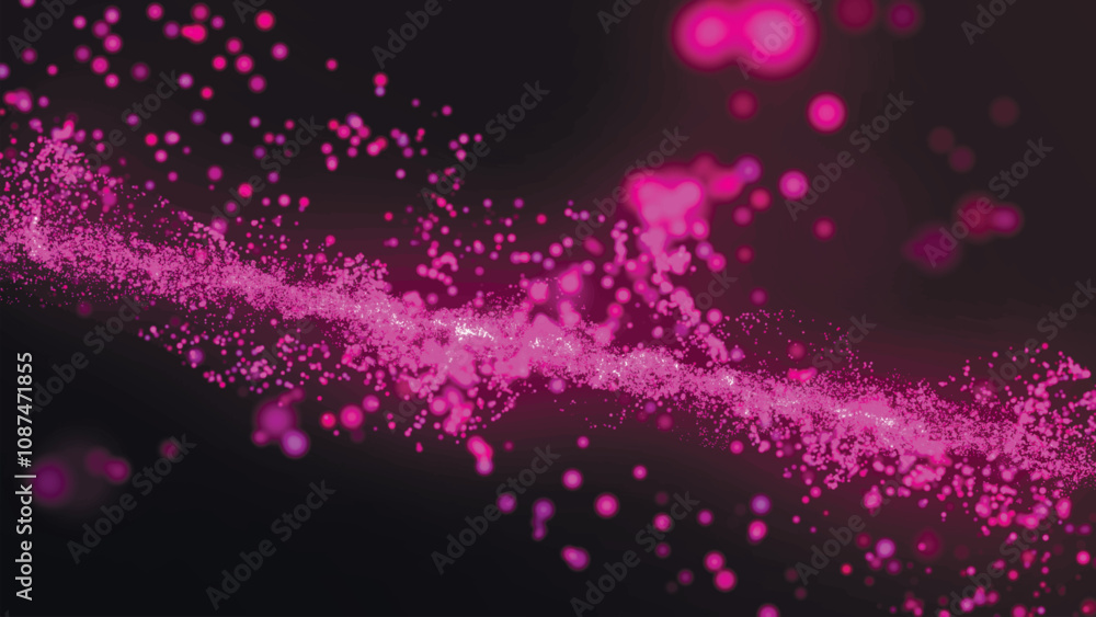 Aufkleber abstract colorful particle wave. futuristic dot wave. shiny, colorful particle splashes. holiday bac