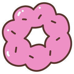 Donut cartoon doodle