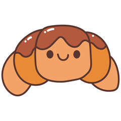 croissant cartoon doodle