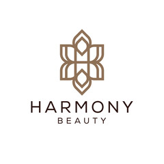Letter H Beauty luxury, logo design