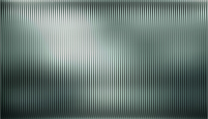 Dark grey green ribbed glass. Vector ribbed glass texture background. Mesh gradient. acrylic ribbed bath surface. Reeded glass background semitransparent overlay. Bath wall window