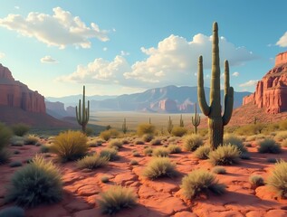 Arizona desert landscape background