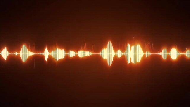 center Ideal tech music motion graphics projects can used background soundscapes border edge waveform technology wave computer-generated looping loop abstract amplitude analysis beat electronic