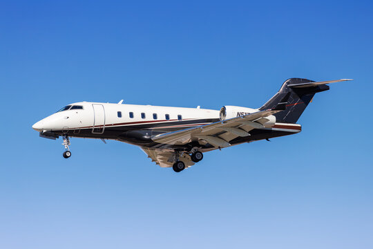 Flexjet Bombardier Challenger 300 airplane at Las Vegas Airport in the United States