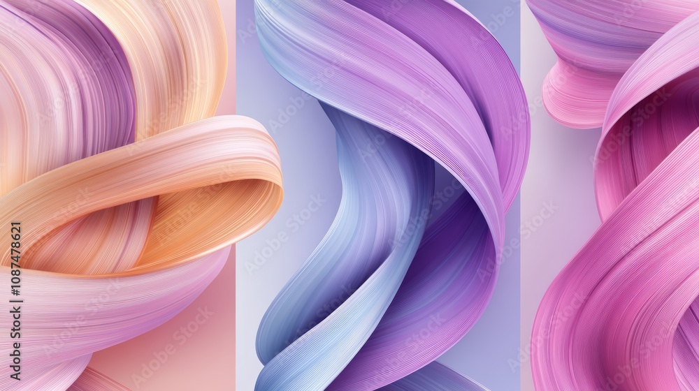 Poster Dynamic abstract background, flowing lines in a modern and visually appealing design