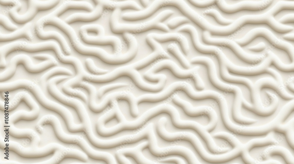 Poster seamless flowing pattern of white wavy lines on a contrasting background for modern design and texti
