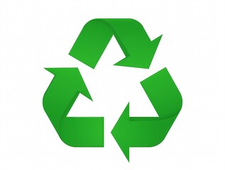 Obraz premium Green recycling sign, eco-recycling concept
